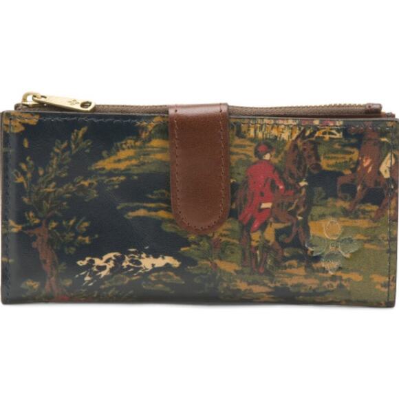 Patricia Nash Leather Wallet Equestrian Horse Rider Kent Countryside - Picture 1 of 6